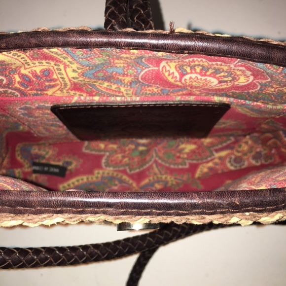 Brighton Straw and Leather Handbag - Picture 5 of 6